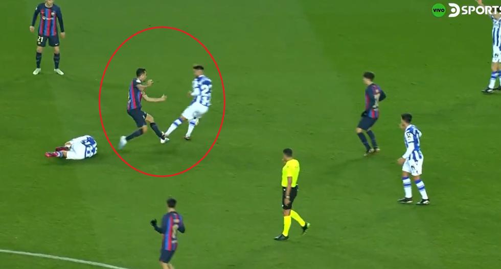 For an iron on Busquets: Brais Méndez saw the red in Barcelona vs.  Royal Society |  VIDEO