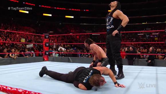 En el último Monday Night Raw, The Shield no pudo quedarse con los títulos en pareja. (Foto: WWE)