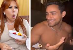 Magaly critica a Austin Palao tras organizar cena romántica a Flavia Laos: “¿Sin polo y comiendo chicle?”