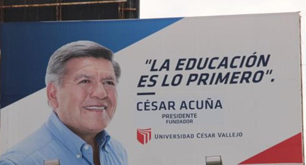 César Acuña incurrió en infracción electoral y deberá retirar propaganda con su imagen de Universidad César Vallejo. (Foto: Alan Benites / Perú21)