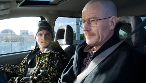 Retorno a "Breaking Bad". Aaron Paul y Bryan Cranston como Jesse Pinkman y Walter White en una imagen de la sexta y última temporada de "Better Call Saul". Foto: AMC.