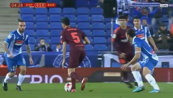 Barcelona vs. Espanyol: la genial jugada de Sergio Busquets [VIDEO]