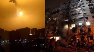 Registran nuevo e infernal ataque ruso a Kiev: edificio destrozado y ucranianos escapando | VIDEOS