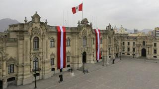 Palacio de Gobierno se viste de rojo y blanco por el Perú-Nueva Zelanda