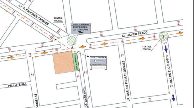 San Isidro: este sábado cerrarán cuadra 3 de Los Castaños - 1