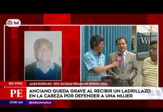 Lima: anciano grave al ser atacado por sujeto que golpeó a expareja
