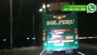 WhatsApp: bus interprovincial circula así en Panamericana Norte