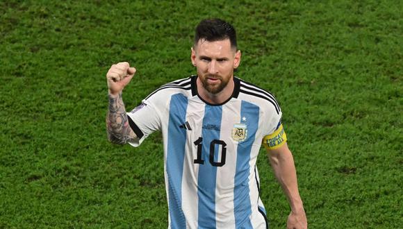Así celebró Messi su gol ante Australia. (Foto: AFP)