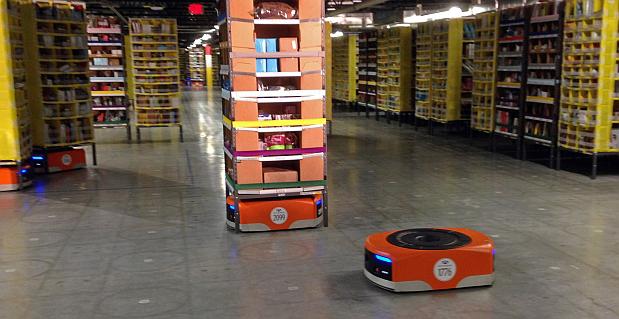 Mira cómo trabajan los miles de robots de Amazon