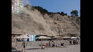 Deslizamiento de piedras en la Costa Verde tras fuerte sismo en Cañete