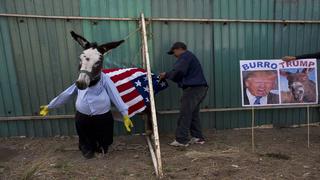 Parodian a Donald Trump en festival de burros en México