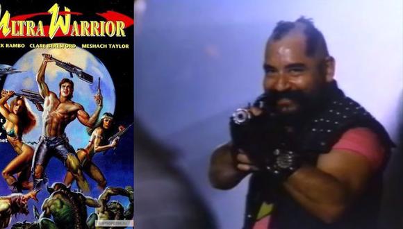 Ramón García, con look a lo Mario Baracus, es uno de los actores de la cinta “Ultra Warrior”.