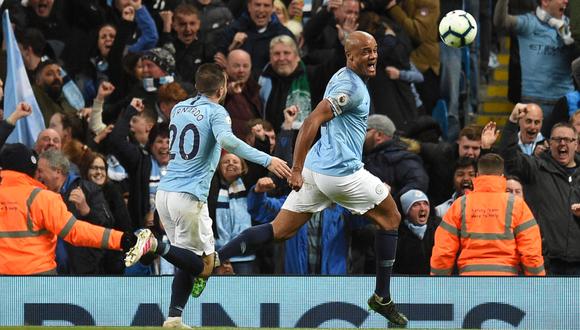 Manchester City vs. Leicester: los ‘ciudadanos’ celebraron en condición de local. (AFP)