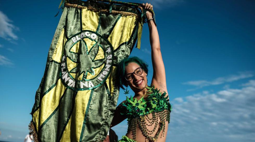 La marcha mundial de la marihuana en Brasil. (Foto: AFP)