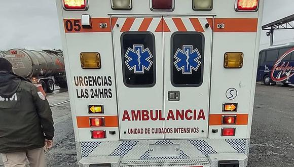 Fotografía cedida hoy por el Instituto Nacional de Migración (INM) que muestra una falsa ambulancia que trasladaba migrantes en la ciudad de Villahermosa, estado de Tabasco (México). (EFE/ Instituto Nacional de Migración).