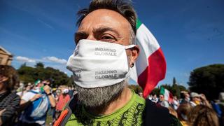 Italia: negacionistas protestan en Roma contra el uso de la mascarilla porque “atenta contra la libertad” | FOTOS