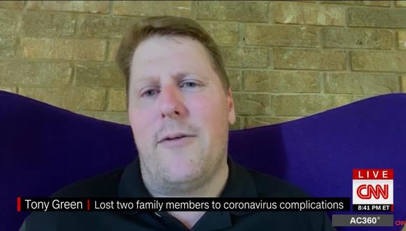 Coronavirus USA | Tony Green aseguró que el Covid-19 era un “engaño” hasta que él y 13 familiares se contagiaron y 2 murieron | Estados Unidos. Foto: Captura video CNN