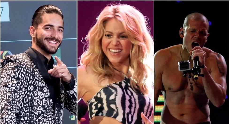 Maluma, Shakira y Residente parten como favoritos en la próxima edición de los Latin Grammy. (Foto: Getty Images)