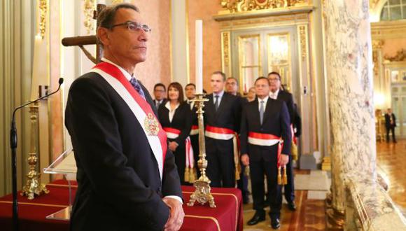 La aprobación del presidente Martín Vizcarra ahora es de 42%. (Foto: Presidencia de la República)