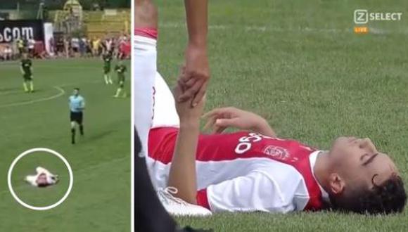 Ajax: jugador sufrío arritmia cardiaca en amistoso y fue evacuado en helicóptero. (Foto: Twitter)