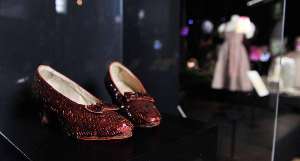 Los zapatos de lentejuelas rojas que lució Judy Garland en 'El Mago de Oz'. (Foto: Getty Images)