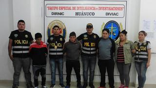 Huánuco: Policía desarticula banda dedicada al secuestro y la extorsión