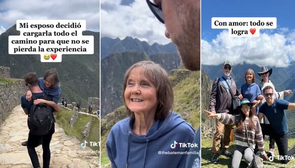 La mujer invidente cumplió su sueño de visitar Machu Picchu y sentir toda la energía. | FOTO: @thebatemanfamilia / TikTok