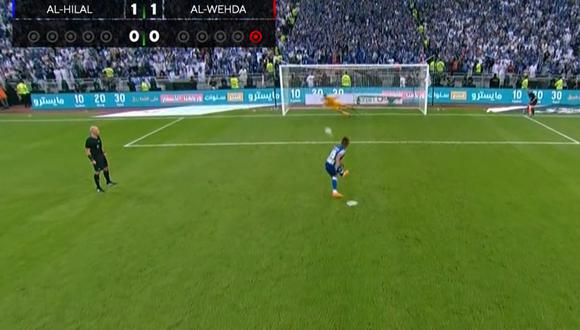 El peruano fue el primero en disparar para Al Hilal en la tanda de penaltis ante Al Wehda.