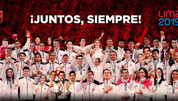 La selección peruana felicitó a los atletas en Lima 2019. (Foto: Facebook de la FPF)