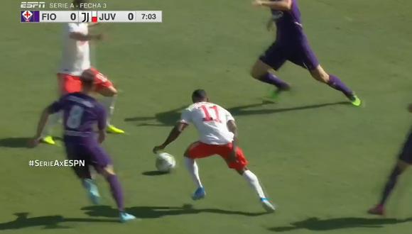 La lesión de Douglas Costa iniciando el partido de Juventus. (Captura y video: ESPN - YouTube)