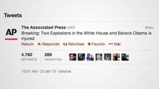 Twitter de AP fue hackeado y anunció que Obama fue herido por explosiones en Casa Blanca