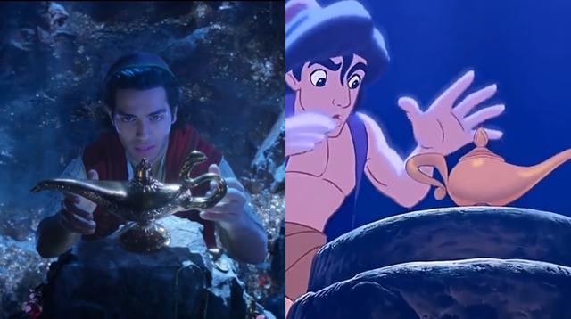 "Aladdin": comparativa de las versiones del 1992 y 2019. (Fotos: Disney)