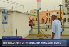 Cercado de Lima: reportan enfrentamiento entre ambulantes y fiscalizadores | VIDEO