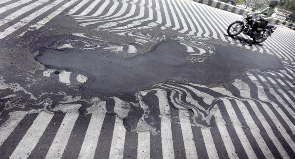 La mortífera ola de calor de la India derrite el asfalto. (Foto: Getty Images)