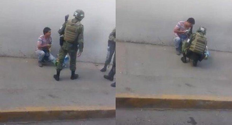 Este soldado de México enternece en Facebook con noble gesto. (Foto: Facebook)