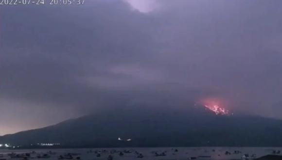 El volcán de Sakurajima, al suroeste de Japón, se encuentra en el nivel máximo de alerta tras su erupción. (Foto: Agencia Meteorológica de Japón)