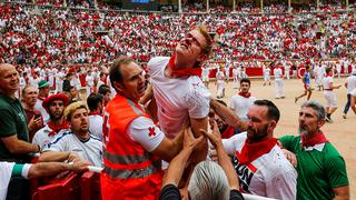 Ocho heridos en el séptimo encierro de la fiesta de San Fermín [FOTOS]