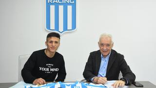 Peruano Catriel Cabellos firmó contrato profesional con Racing