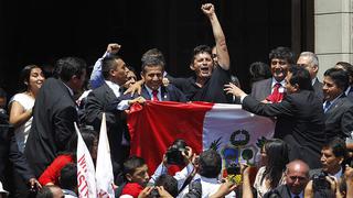 El festejo de Ollanta Humala en Palacio tras fallo de La Haya