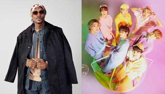 Snoop Dogg anunció su próximo proyecto con BTS. | Composición: Facebook