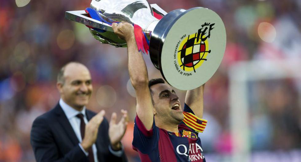 Xavi Hernández se despidió del Barcelona con el Camp Nou totalmente lleno. (Foto: EFE)