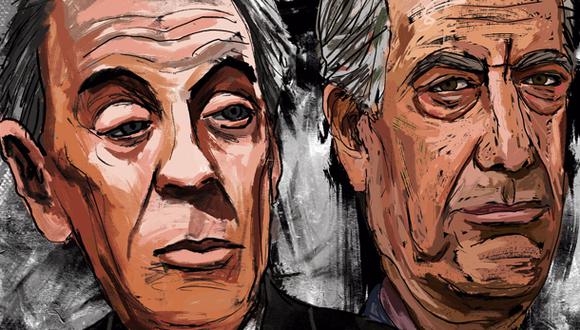 "Vargas Llosa recorre los caminos de la obra de Borges con la sensibilidad, inteligencia y creatividad de un gran lector". (Ilustración: Giovanni Tazza)
