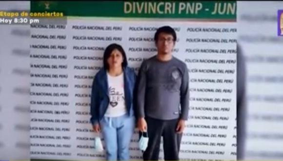 Sujeto y su enamorada fueron detenidos por robar S/120 mil a una comerciante en Huancayo | Foto: Captura: Latina