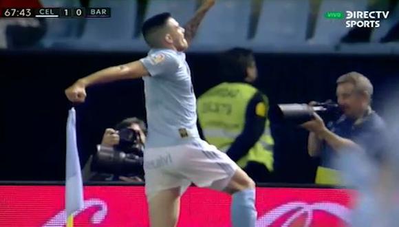 Barcelona vs. Celta: Maxi Gómez sorprendió a los culés y anotó el 1-0 en Vigo. (Foto: captura)