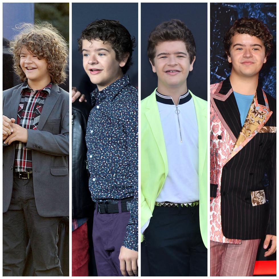 El actor es Dustin desde la primera temporada de "Stranger Things". Aquí lo vemos en las premires de 2016, 2017, 2019 y 2022