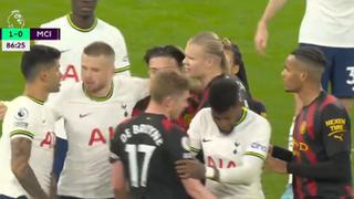 La molestia de Haaland con ‘Cuti’ Romero en su expulsión del Tottenham vs. City