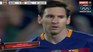 Lionel Messi anotó su gol 500 ante Valencia en Camp Nou [VIDEO]