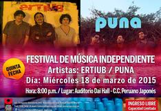 APJ: Festival de Música Independiente con Ertiub y Puna