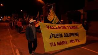 Tía María: residentes de Valle de Tambo anuncian paro indefinido desde el 15 de julio