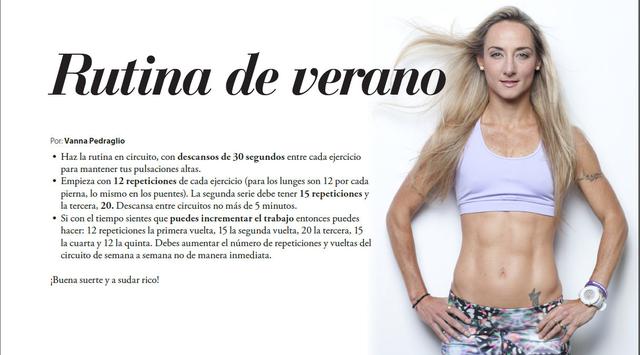Fitness: Vanna Pedraglio te prepara para el verano 2015 - 1